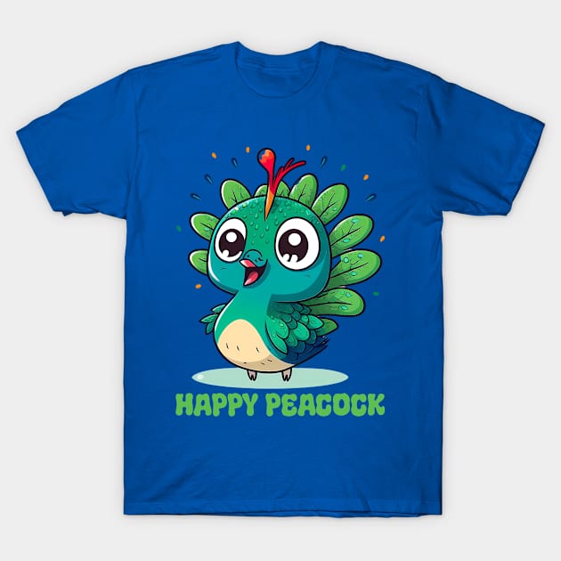 Happy Peacock T-Shirt by ak3shay